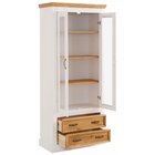 Cristaleira Vitrine De Madeira Maciça Com 2 Gavetas | Coleção